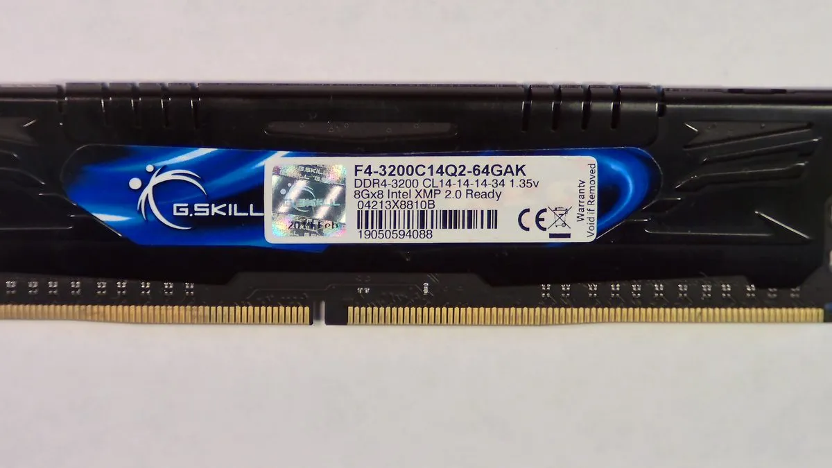 G.Skill 8GB DDR4 3200MHz UDIMM Desktop Memory — photo of our stock