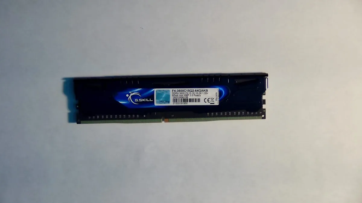 G.Skill 8GB DDR4 3600MHz UDIMM Desktop Memory — photo of our stock