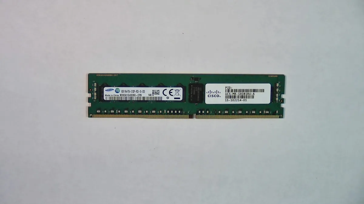 Samsung 8GB DDR4 2133MHz RDIMM ECC Registered Server Memory — photo of our stock