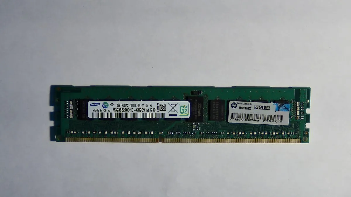 Samsung 4GB DDR3 1333MHz RDIMM ECC Registered Server Memory — photo of our stock