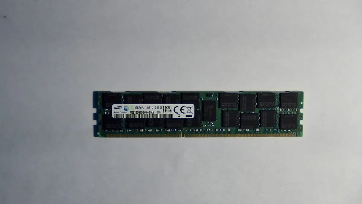 Samsung 16GB DDR3 1866MHz RDIMM ECC Registered Server Memory — photo of our stock