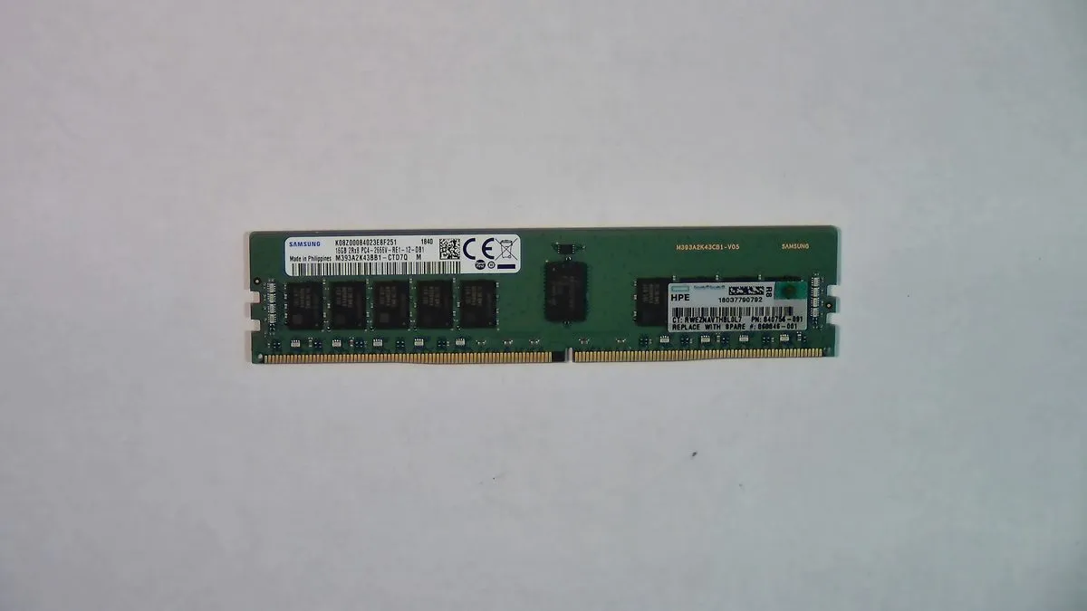 Samsung 16GB DDR4 2666MHz RDIMM ECC Registered Server Memory — photo of our stock
