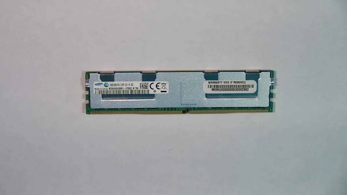 Samsung 64GB DDR4 2133MHz LRDIMM ECC Registered Server Memory — photo of our stock