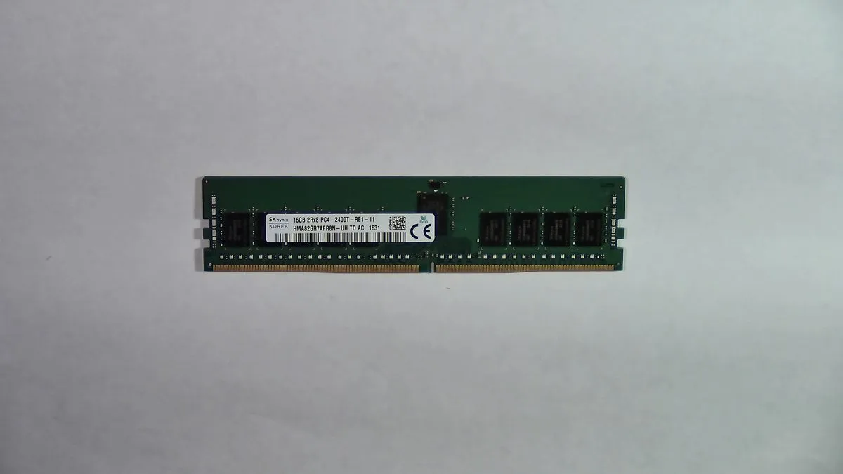 SK Hynix 16GB DDR4 2400MHz RDIMM ECC Registered Server Memory — photo of our stock