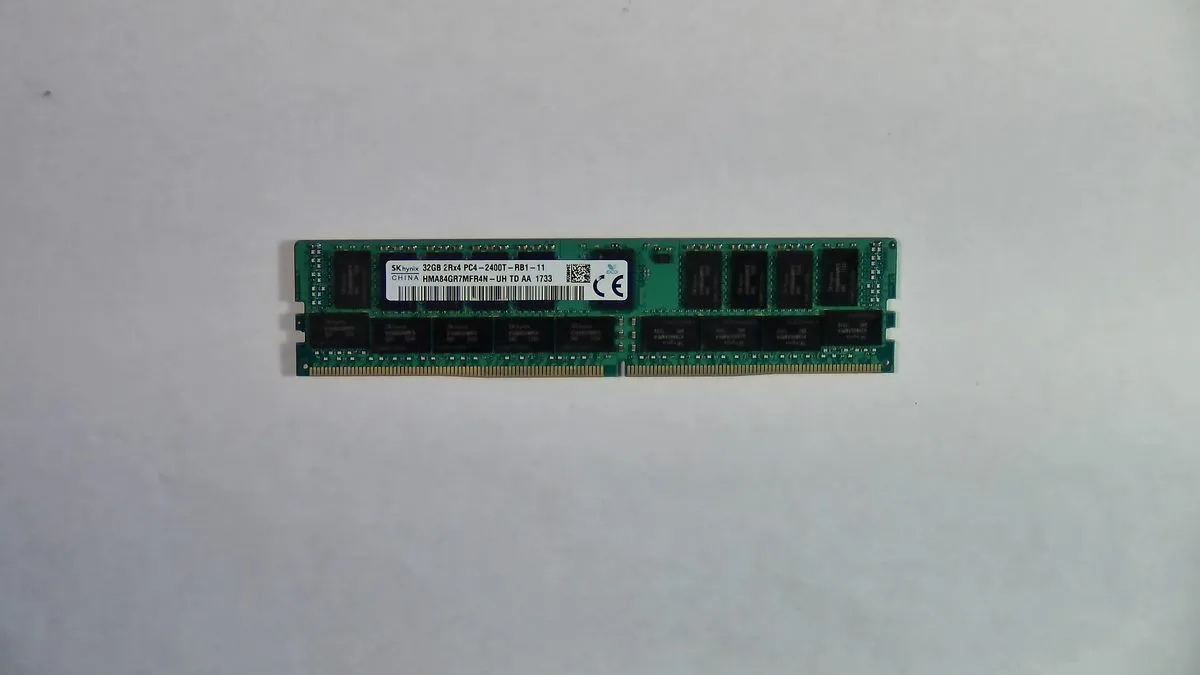 SK Hynix 32GB DDR4 2400MHz RDIMM ECC Registered Server Memory — photo of our stock
