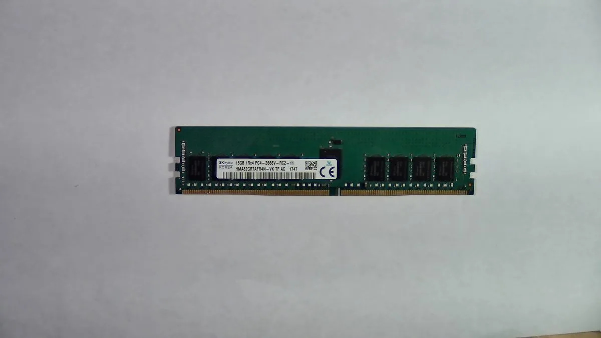 SK Hynix 16GB DDR4 2666MHz RDIMM ECC Registered Server Memory — photo of our stock
