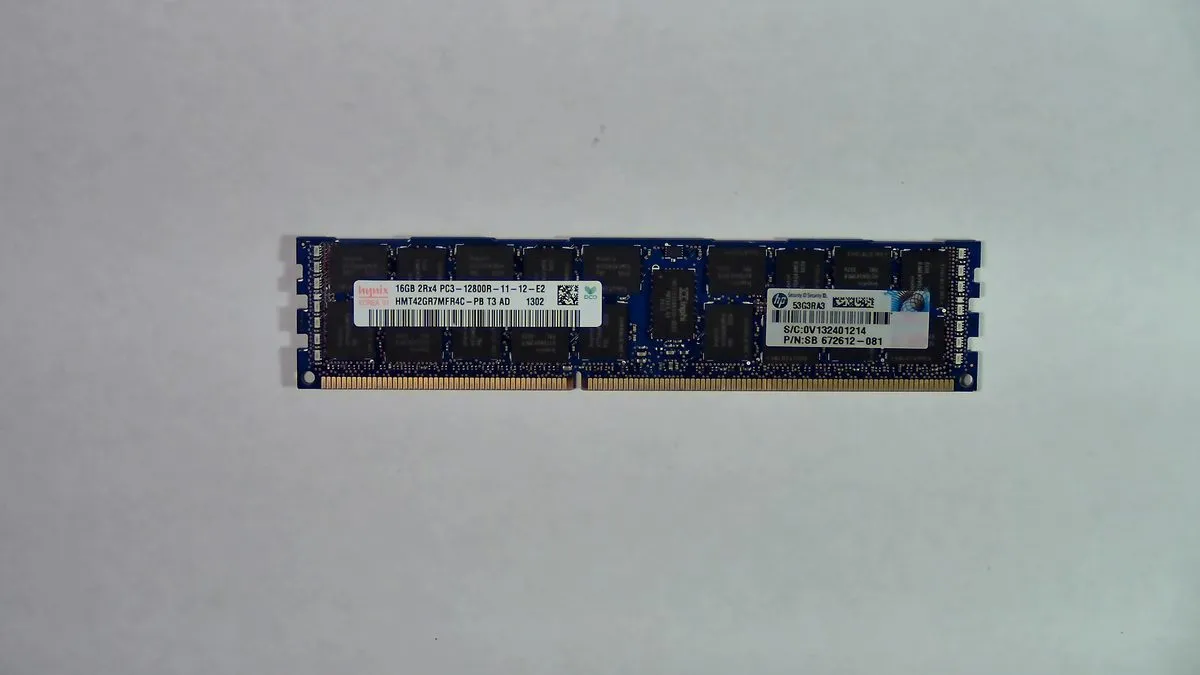 SK Hynix 16GB DDR3 1600MHz RDIMM ECC Registered Server Memory — photo of our stock