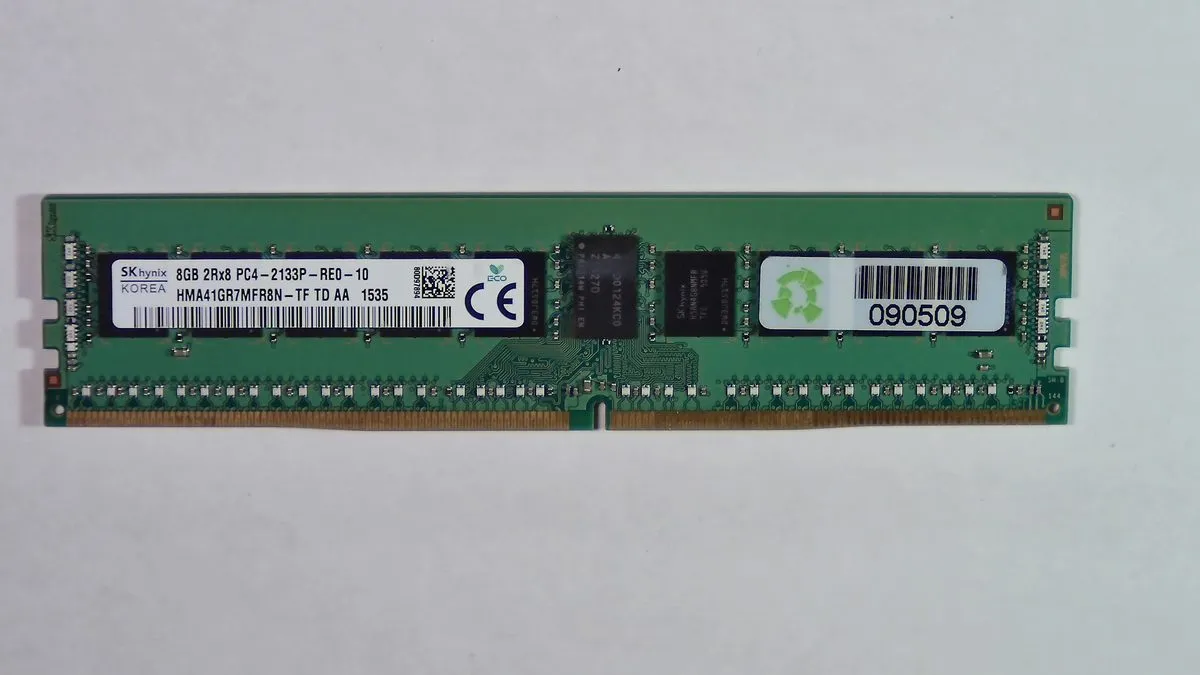 SK Hynix 8GB DDR4 2133MHz RDIMM ECC Registered Server Memory — photo of our stock